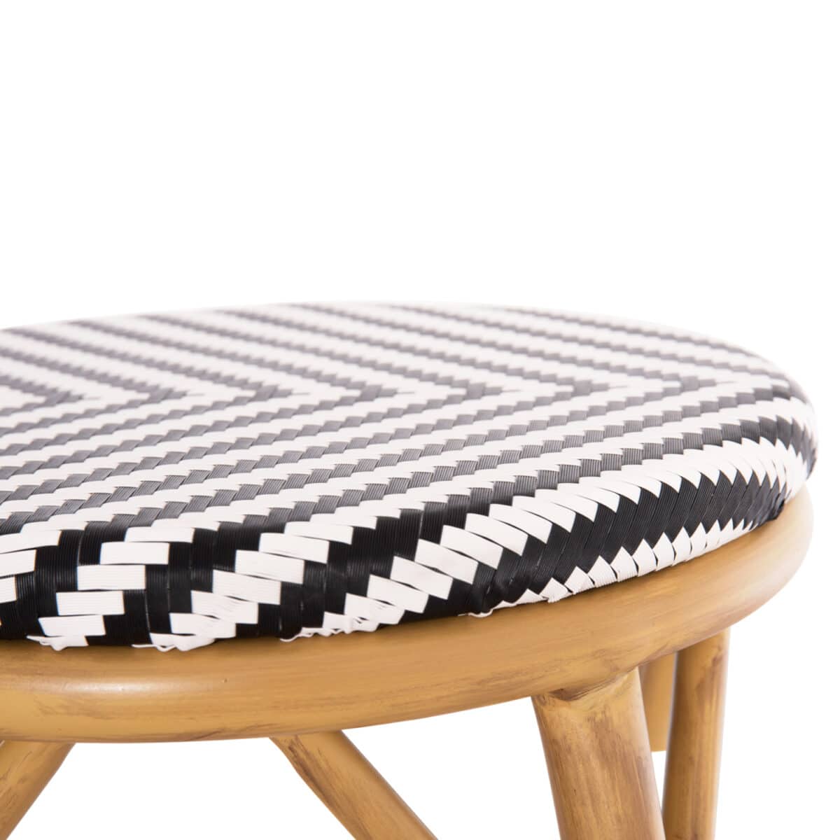 ΣΚΑΜΠΟ ΑΛΟΥΜΙΝΙΟΥ ΜΕΣ.ΥΨΟΥΣ CHINO HM6286.03 BAMBOO LOOK & TEXTILENE ΜΑΥΡΟ 43x43x65Υεκ - Image 6