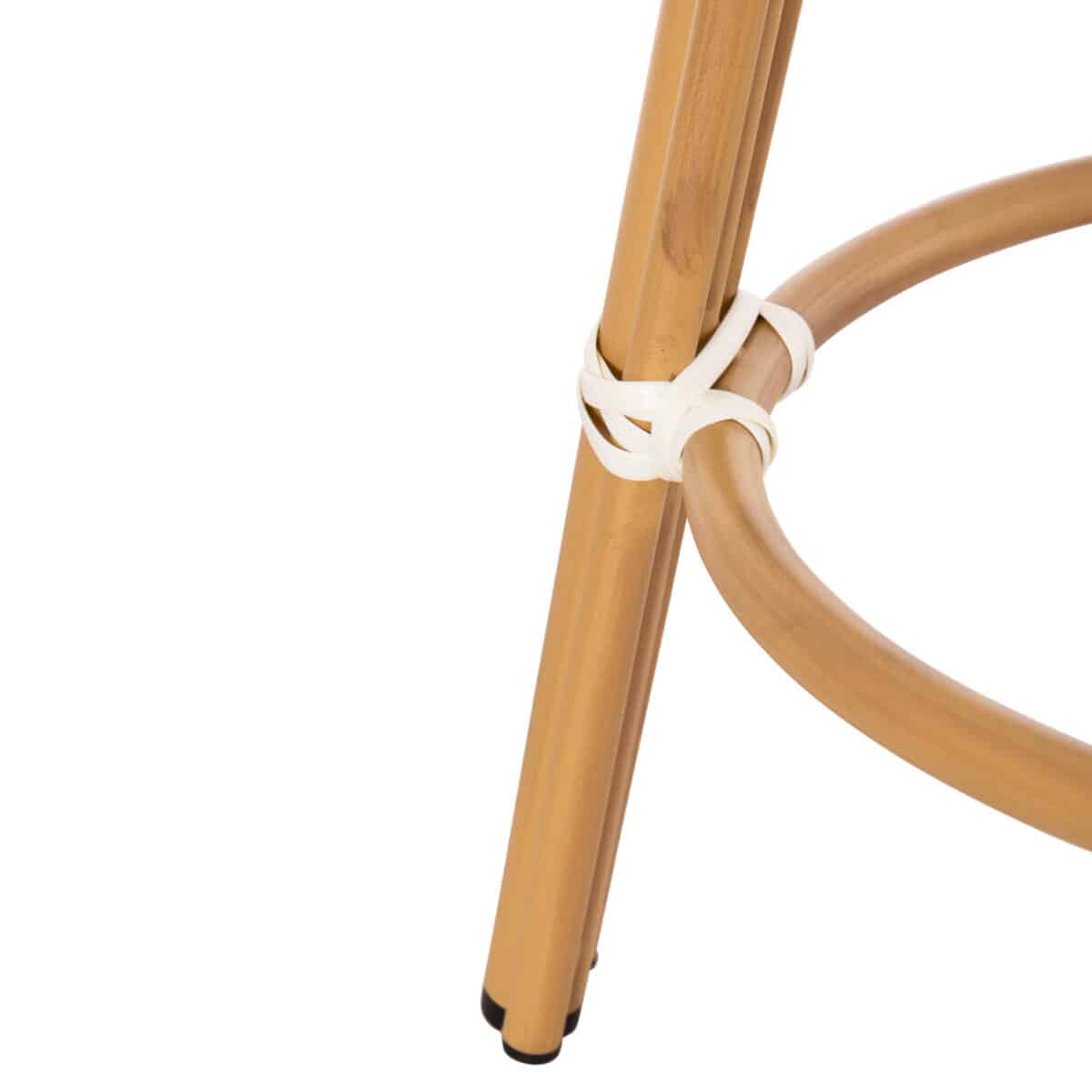 ΣΚΑΜΠΟ ΑΛΟΥΜΙΝΙΟΥ ΜΕΣ.ΥΨΟΥΣ CHINO HM6286.03 BAMBOO LOOK & TEXTILENE ΜΑΥΡΟ 43x43x65Υεκ - Image 7