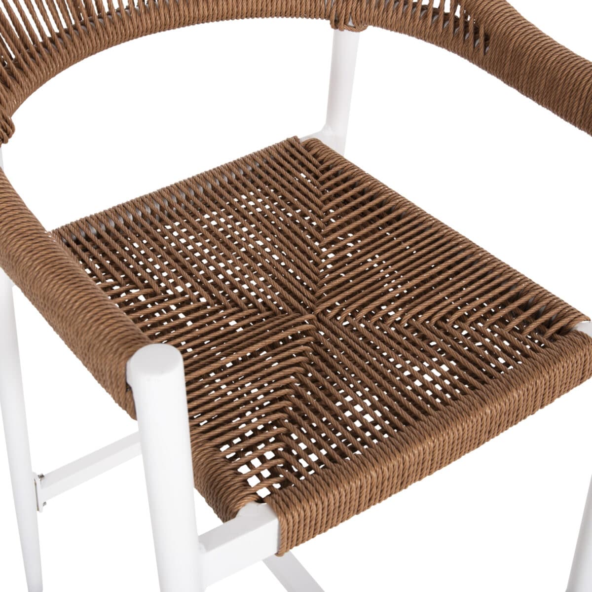 ΣΚΑΜΠΟ BAR ΑΛΟΥΜΙΝΙΟΥ GREGG HM5788.11 ΛΕΥΚΟ-ΜΠΕΖ ΤΗΣ ΑΜΜΟΥ ΣΥΝΘ.RATTAN 55x57x106Υεκ. - Image 8