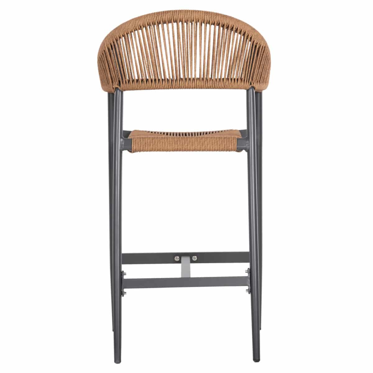 ΣΚΑΜΠΟ BAR ΑΛΟΥΜΙΝΙΟΥ GREGG HM5788.12 ΑΝΘΡΑΚΙ-ΜΠΕΖ ΤΗΣ ΑΜΜΟΥ ΣΥΝΘ.RATTAN 54x57x106Υεκ - Image 6