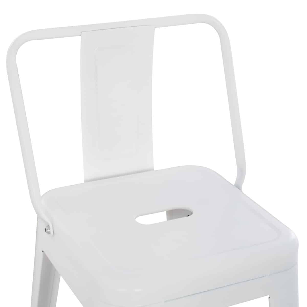 ΣΚΑΜΠΟ BAR ME ΠΛΑΤΗ ΜΕΤΑΛΛΙΚΟ MELITA-PRO HM8643.41 ΛΕΥΚΟ ΜΑΤ 42x42x100Υεκ. - Image 7