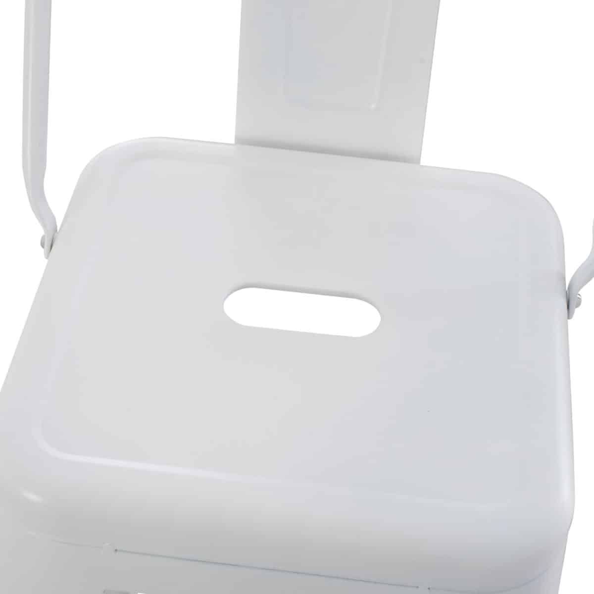 ΣΚΑΜΠΟ BAR ME ΠΛΑΤΗ ΜΕΤΑΛΛΙΚΟ MELITA-PRO HM8643.41 ΛΕΥΚΟ ΜΑΤ 42x42x100Υεκ. - Image 8