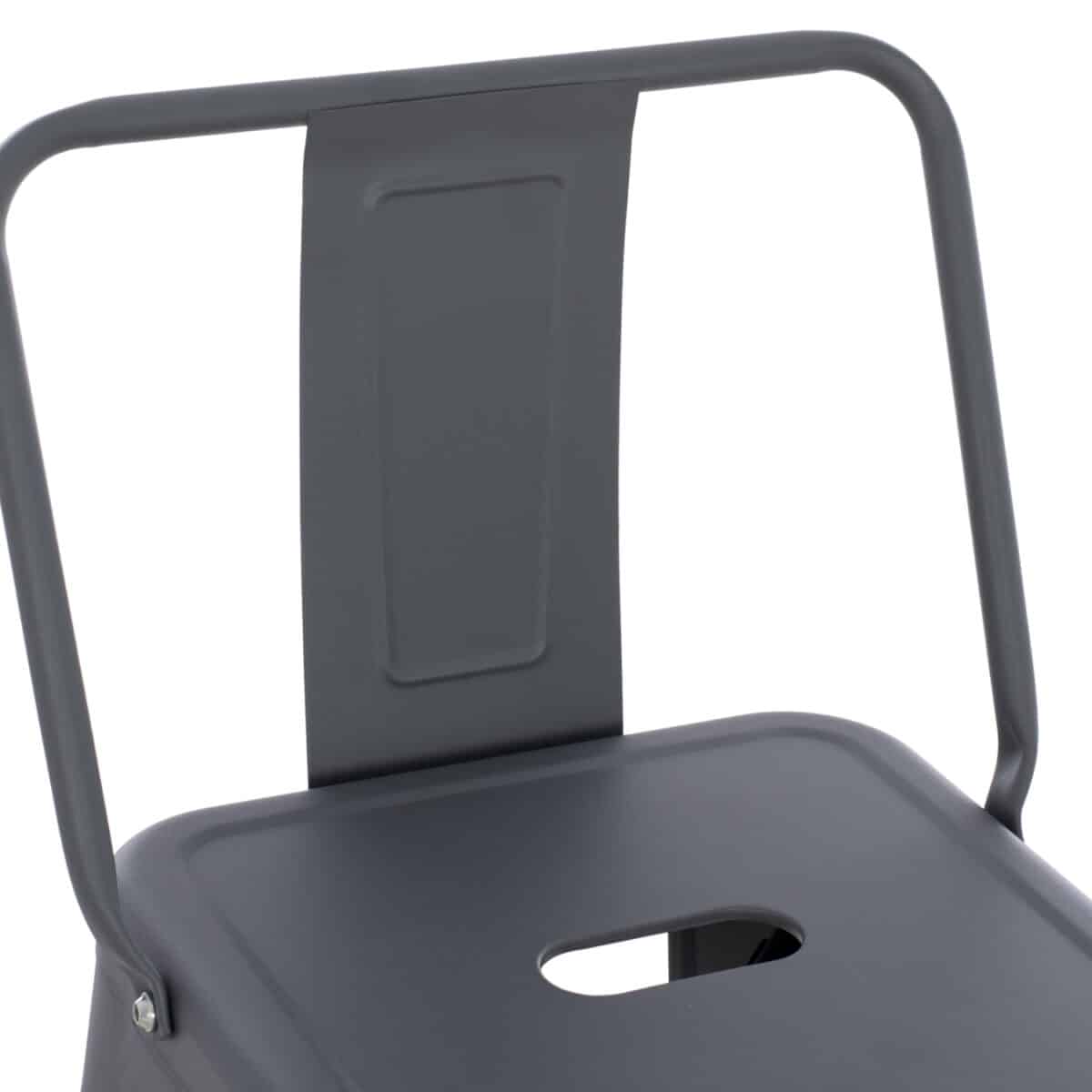 ΣΚΑΜΠΟ BAR ME ΠΛΑΤΗ ΜΕΤΑΛΛΙΚΟ MELITA-PRO HM8643.50 ΓΚΡΙ 42x42x100Υεκ. - Image 7