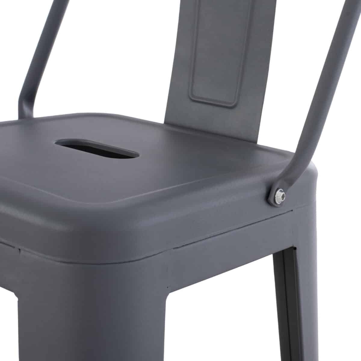 ΣΚΑΜΠΟ BAR ME ΠΛΑΤΗ ΜΕΤΑΛΛΙΚΟ MELITA-PRO HM8643.50 ΓΚΡΙ 42x42x100Υεκ. - Image 9