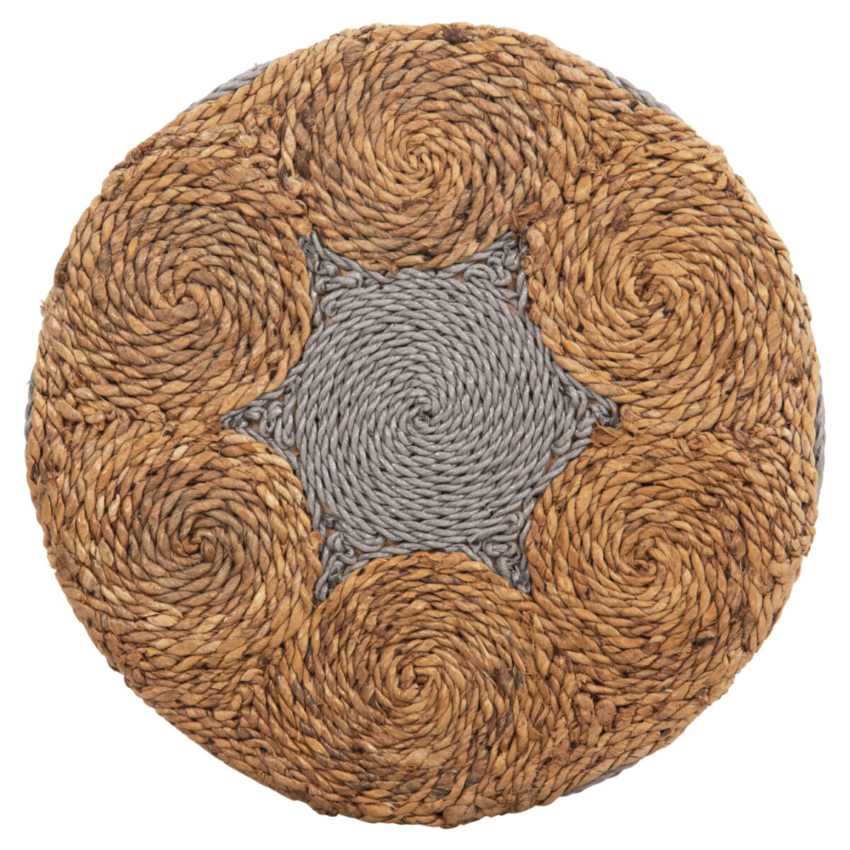 ΣΚΑΜΠΟ BEAM HM7826 ΞΥΛΟ ΤΕΑΚ ΚΑΙ SEAGRASS ΣΕ ΦΥΣΙΚΟ & ΓΚΡΙ Φ43x45Yεκ. - Image 5