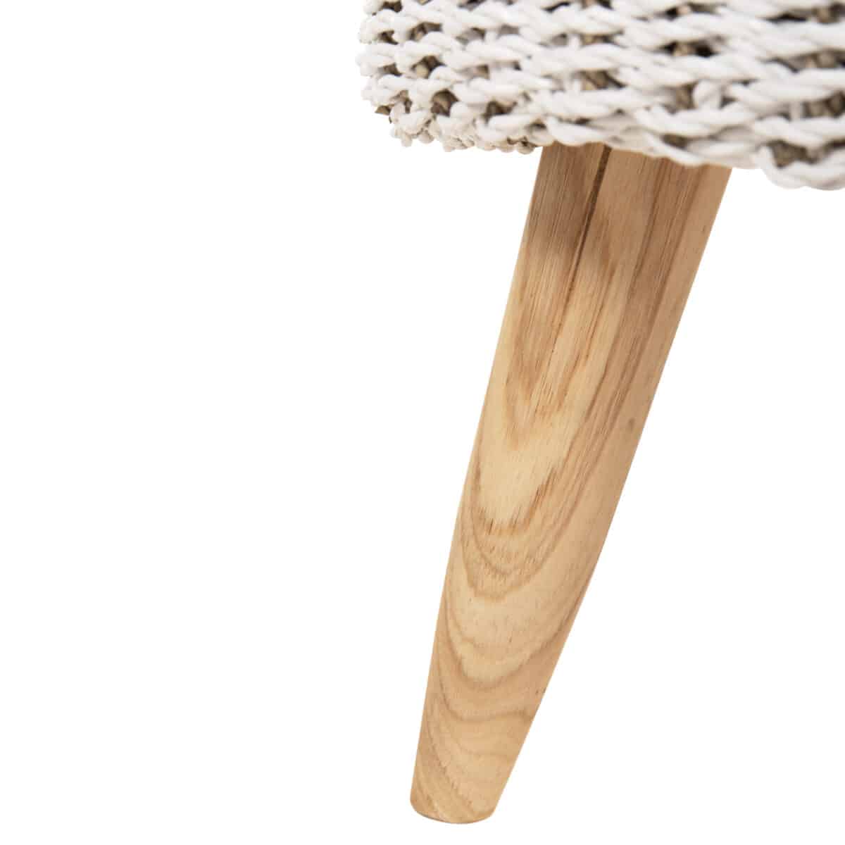 ΣΚΑΜΠΟ BEAM HM7827.01 ΞΥΛΟ ΤΕΑΚ ΚΑΙ SEAGRASS ΣΕ ΦΥΣΙΚΟ & ΛΕΥΚΟ Φ42x46Yεκ. - Image 7