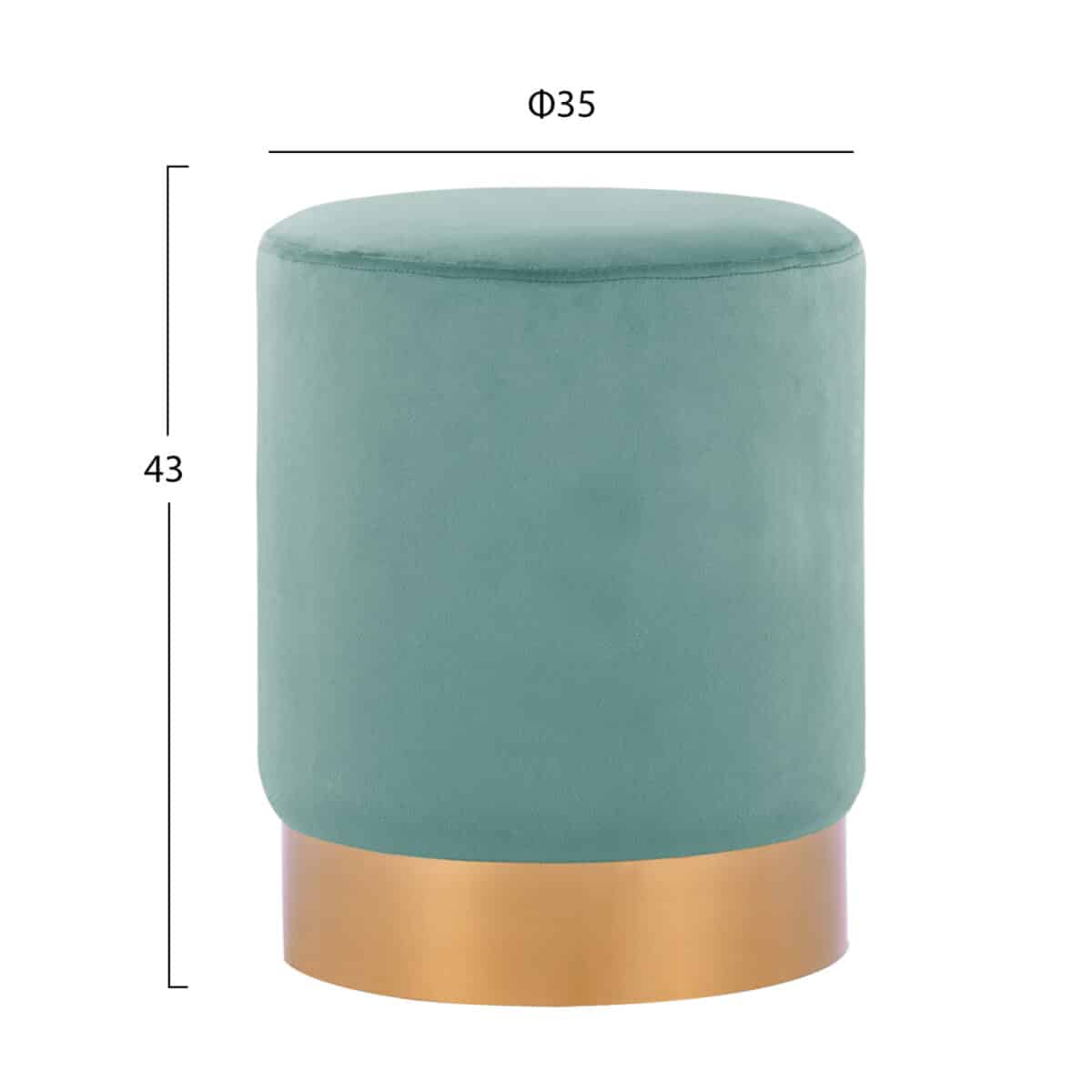 ΣΚΑΜΠΟ LEVY ΦΥΣΤΙΚΙ ΒΕΛΟΥΔΟ ΜΕ ΧΡΥΣΗ ΒΑΣΗ HM8408.07 Φ35x43Υ εκ. - Image 2