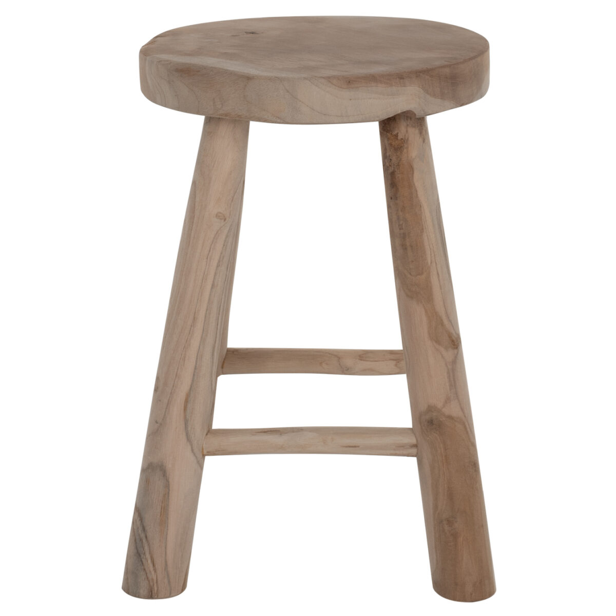 ΣΚΑΜΠΟ KONT HM9337 ΑΠΟ ΜΑΣΙΦ ΞΥΛΟ TΕΑK ΦΥΣΙΚΟ ΧΑΜΗΛΟΥ ΥΨΟΥΣ Φ35Χ45Υεκ. - Image 3