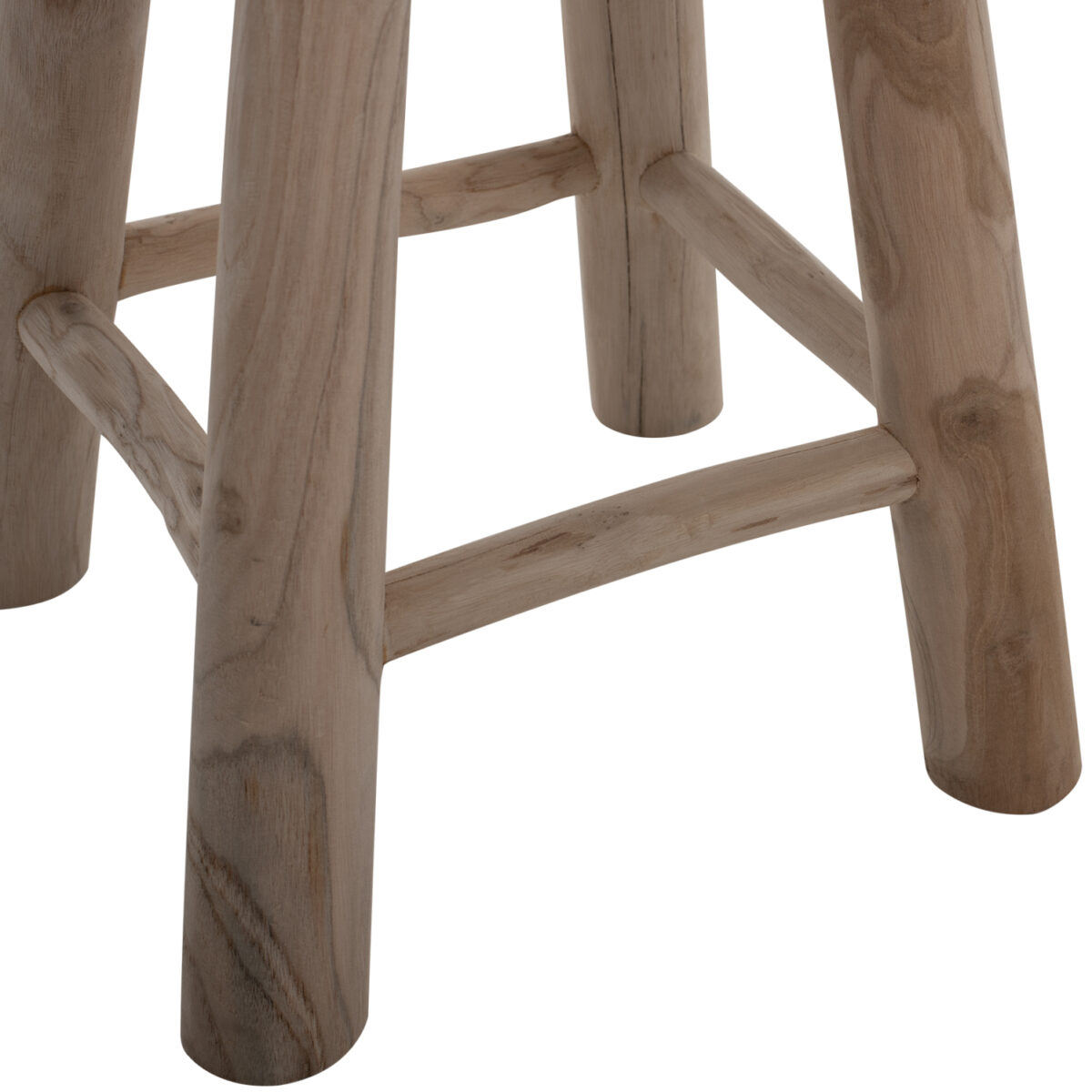 ΣΚΑΜΠΟ KONT HM9337 ΑΠΟ ΜΑΣΙΦ ΞΥΛΟ TΕΑK ΦΥΣΙΚΟ ΧΑΜΗΛΟΥ ΥΨΟΥΣ Φ35Χ45Υεκ. - Image 5