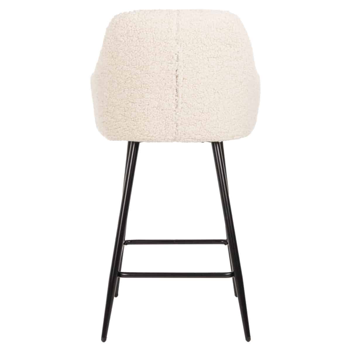 ΣΚΑΜΠΟ ΜΕΣΑΙΟΥ ΥΨΟΥΣ STRIKE HM8592.02 ΥΦΑΣΜΑ TEDDY ΛΕΥΚΟ-ΜΑΥΡΑ ΠΟΔΙΑ 50x50x94,5Υεκ. - Image 6