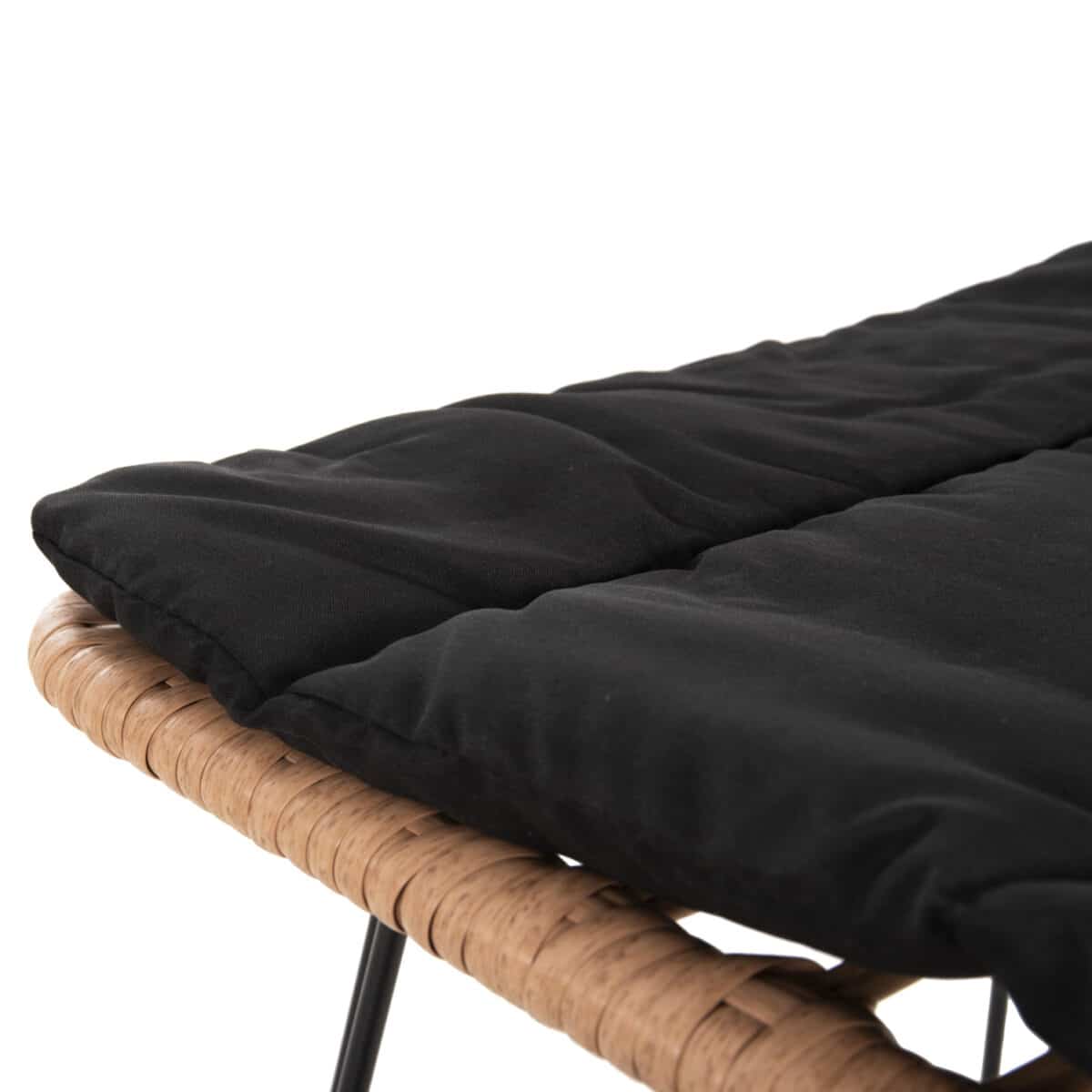 ΣΚΑΜΠΟ ΜΕΣ.ΥΨΟΥΣ ALLEGRA HM5643.11 ΜΕΤΑΛΛΟ&ΜΑΞΙΛΑΡΙ ΜΑΥΡΟ-WICKER ΜΠΕΖ 50x55x103Υεκ. - Image 8