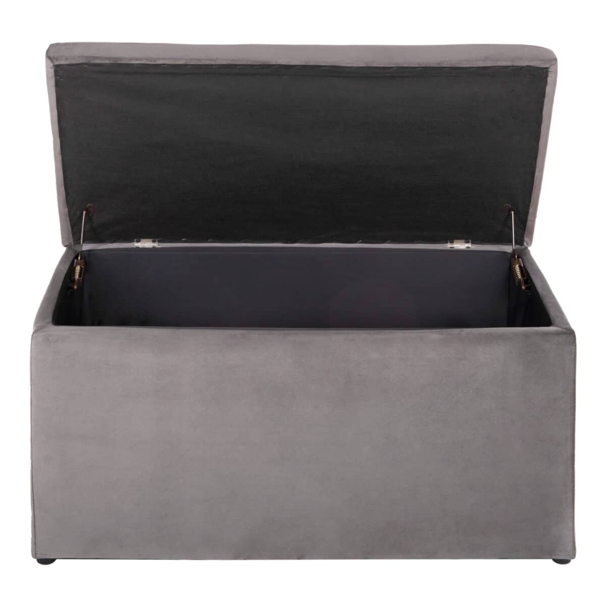 ΣΚΑΜΠΟ-ΜΠΑΟΥΛΟ ΜΕ ΑΠΟΘΗΚΕΥΤΙΚΟ ΧΩΡΟ PUNK HM279.11 ΓΚΡΙ ΒΕΛΟΥΔΟ 90x50x50Υεκ. - Image 4