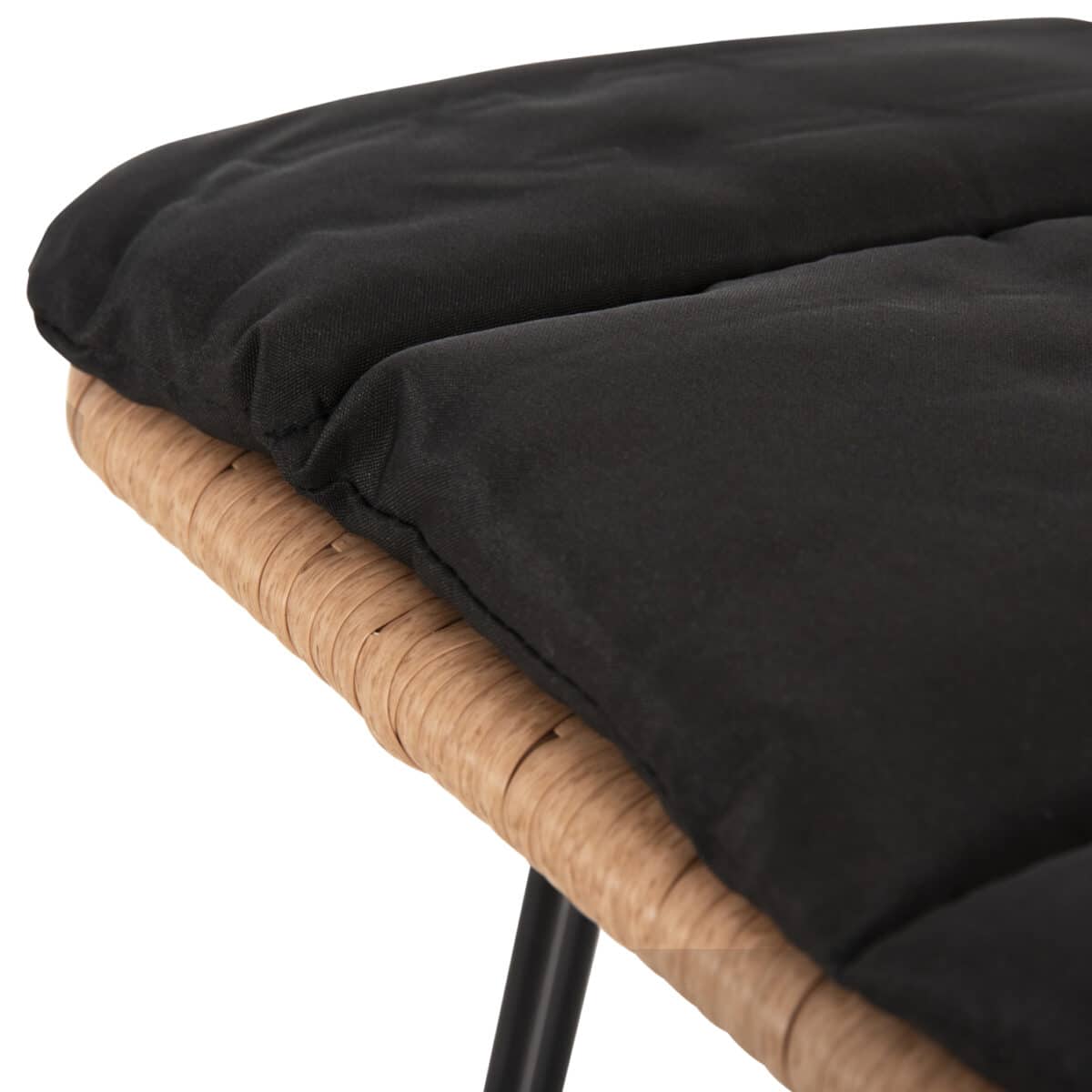 ΣΚΑΜΠΟ ΜΠΑΡ ΕΞ.ΧΩΡΟΥ ALLEGRA HM5452.11 ΜΕΤΑΛΛΟ&ΜΑΞΙΛΑΡΙ ΜΑΥΡΟ-ΜΠΕΖ WICKER 52x51x103Y εκ - Image 9