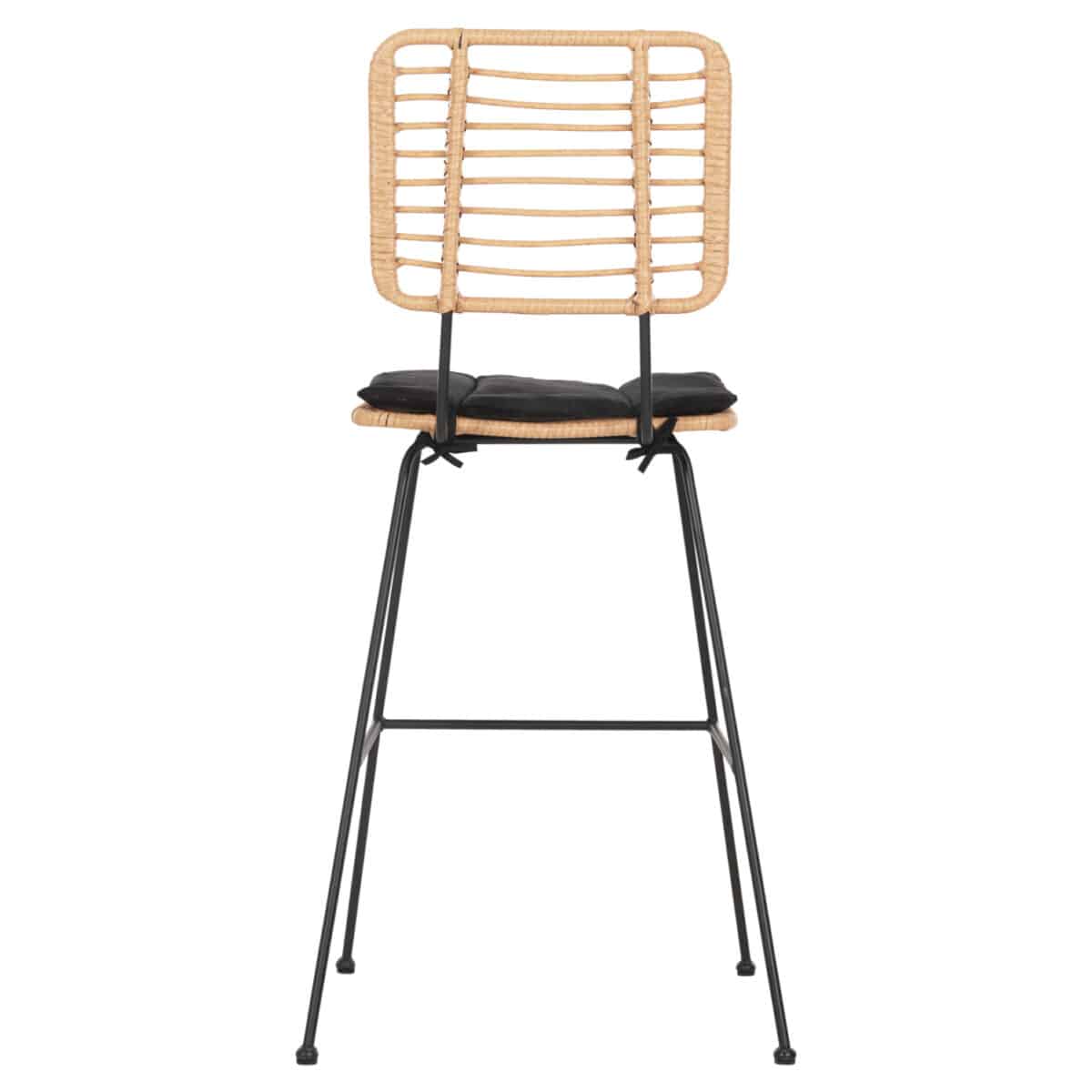 ΣΚΑΜΠΟ ΜΠΑΡ ALLEGRA HM5455.11 ΜΕΤΑΛΛΟ&ΜΑΞΙΛΑΡΙ ΜΑΥΡΟ-WICKER ΜΠΕΖ 56x59x116,5Υεκ. - Image 6