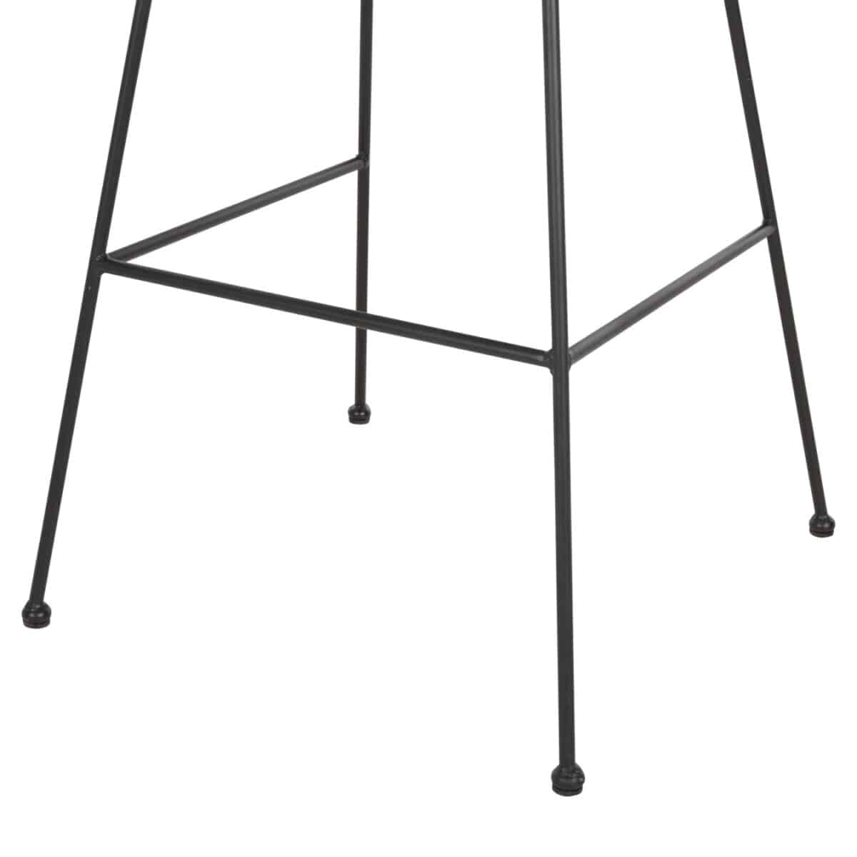 ΣΚΑΜΠΟ ΜΠΑΡ ALLEGRA HM5455.11 ΜΕΤΑΛΛΟ&ΜΑΞΙΛΑΡΙ ΜΑΥΡΟ-WICKER ΜΠΕΖ 56x59x116,5Υεκ. - Image 10