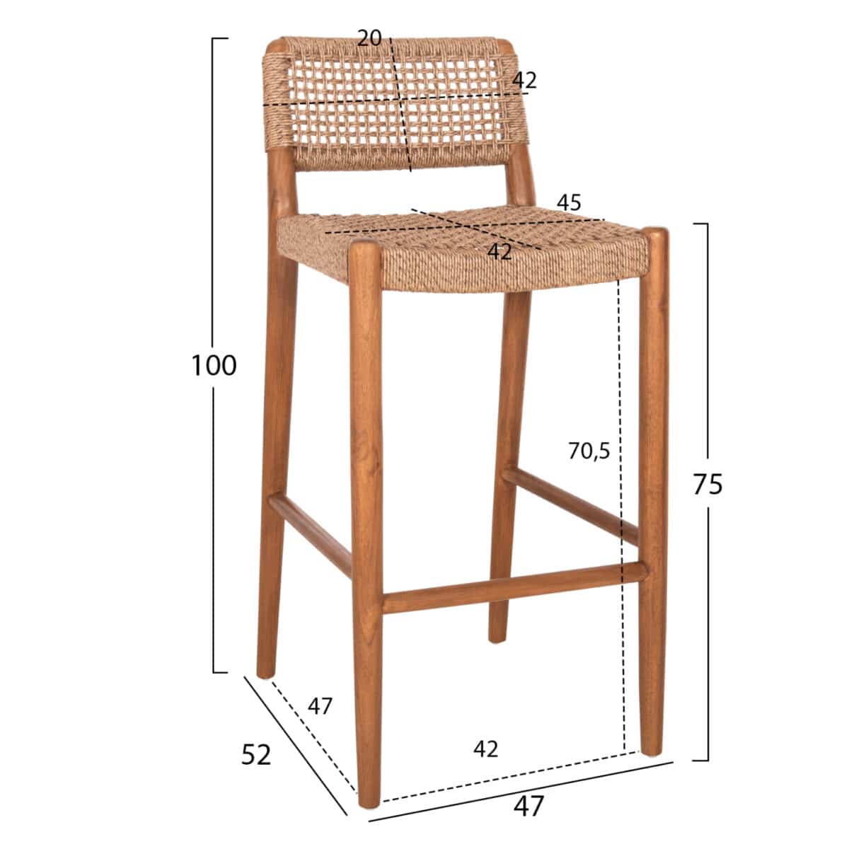 skampo-mpar-fb9613401-xylo-teak-karydi-s-1 ΣΚΑΜΠΟ ΜΠΑΡ ROSCO HM6134.01 ΞΥΛΟ ΤΕΑΚ ΚΑΡΥΔΙ & ΣΧΟΙΝΙ VIRO ΚΑΦΕ 47x52x100Υεκ - Image 2