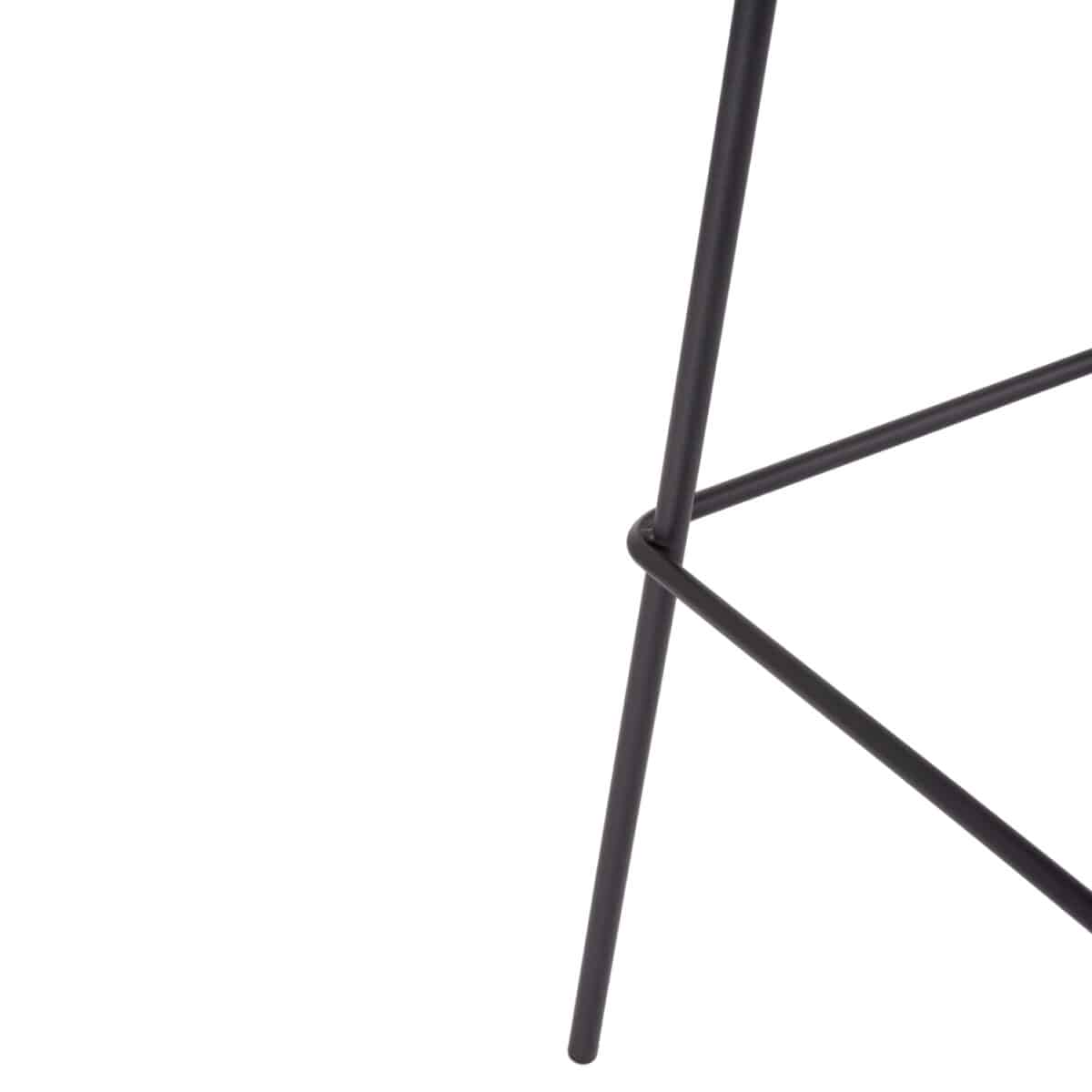 ΣΚΑΜΠΟ ΜΠΑΡ VINCENT HM8579.23 ΚΑΦΕ ΥΦΑΣΜΑ-ΜΑΥΡΟΣ ΜΕΤΑΛΛΙΚΟΣ ΣΚΕΛΕΤΟΣ 47x46x104Υεκ. - Image 9