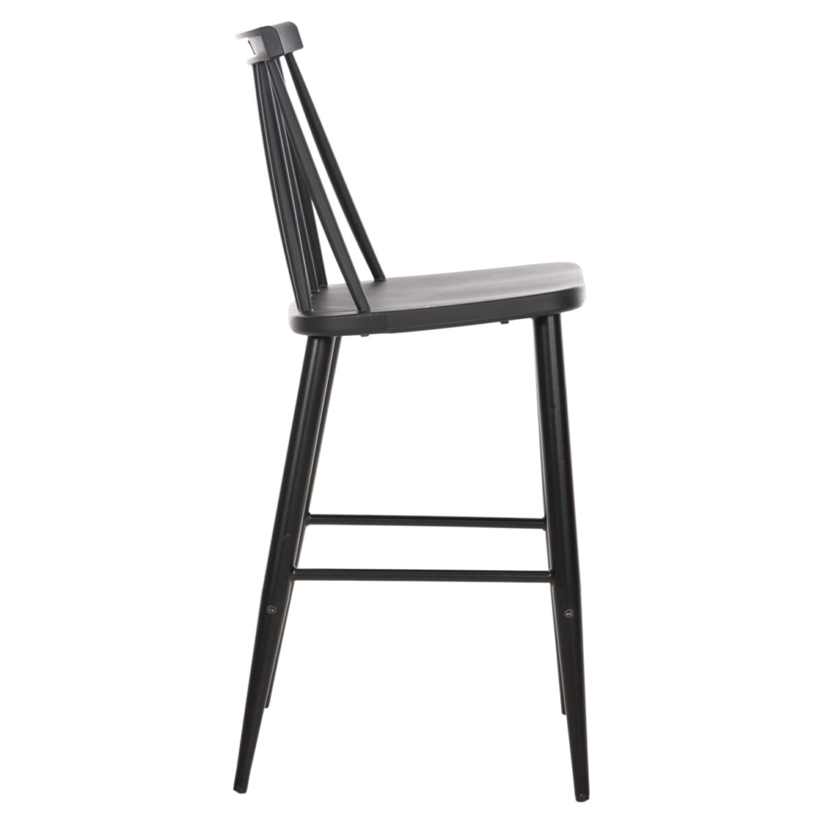 ΣΚΑΜΠΟ ΜΠΑΡ ΜΕΣΑΙΟΥ ΥΨΟΥΣ VANESSA HM9300.12 ΠΟΛΥΠΡΟΠΥΛΕΝΙΟ & ΜΕΤΑΛΛΟ-ΜΑΥΡΟ 45,5x46x97Υ εκ. - Image 4