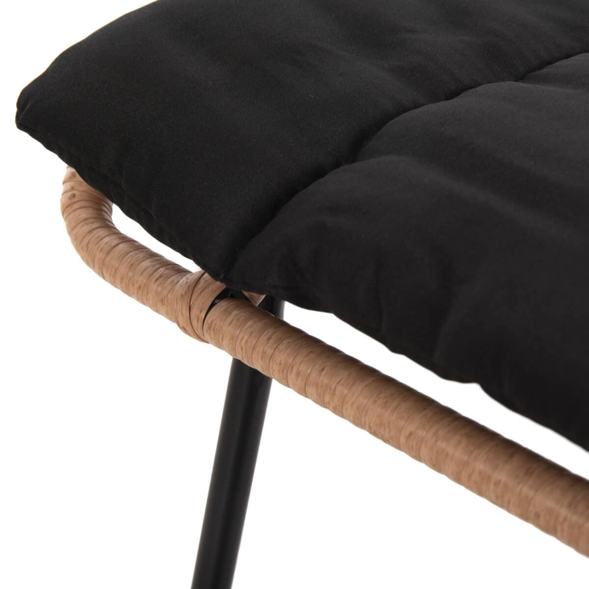 ΣΚΑΜΠΟ ΜΠΑΡ ΜΕΣ.ΥΨΟΥΣ ALLEGRA HM5709.11 ΜΕΤΑΛΛΟ&ΜΑΞΙΛΑΡΙ ΜΑΥΡΟ-WICKER ΜΠΕΖ 46x46x99Υεκ - Image 9