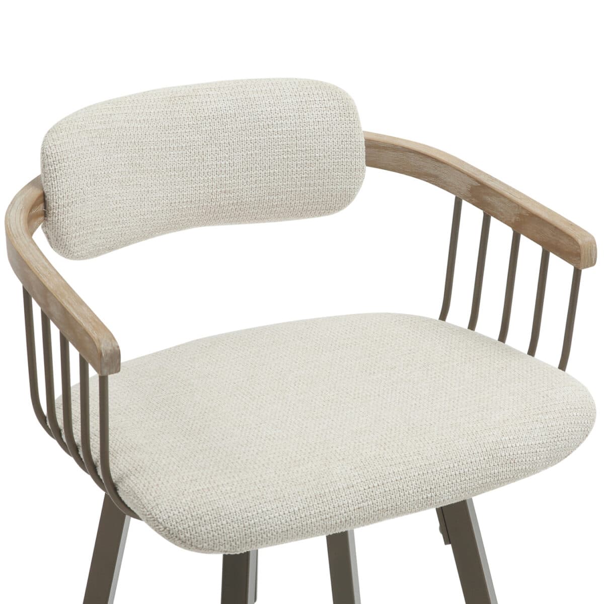 ΣΚΑΜΠΟ ΜΠΑΡ ΠΕΡΙΣΤΡΕΦ. LANG HM9990.01 ΜΕΤ.ΠΟΔΙΑ ΧΑΛΚΙΝΑ-ΕΚΡΟΥ ΥΦΑΣΜΑ 51,5x48,5x89,5Υ - Image 7