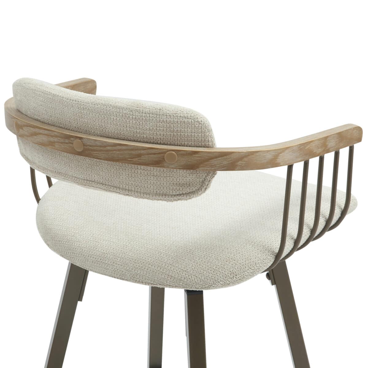 ΣΚΑΜΠΟ ΜΠΑΡ ΠΕΡΙΣΤΡΕΦ. LANG HM9990.01 ΜΕΤ.ΠΟΔΙΑ ΧΑΛΚΙΝΑ-ΕΚΡΟΥ ΥΦΑΣΜΑ 51,5x48,5x89,5Υ - Image 9