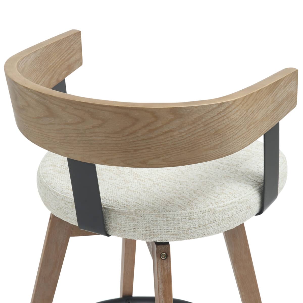 ΣΚΑΜΠΟ ΜΠΑΡ ΠΕΡΙΣΤΡΕΦΟΜΕΝΟ LANI HM9988.01 ΠΟΔΙΑ ΟΞΙΑΣ-ΕΚΡΟΥ ΥΦΑΣΜΑ 55x55x97Υεκ. - Image 8