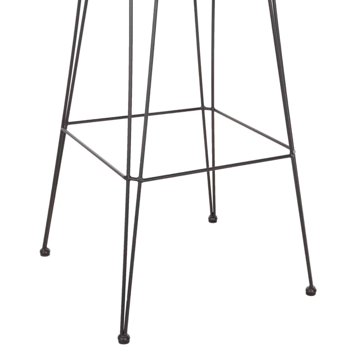 ΣΚΑΜΠΟ ΜΠΑΡ ΨΗΛΟ ALLEGRA HM5640.11 ΜΠΕΖ P.E. RATTAN-ΜΑΥΡΟ ΜΕΤΑΛΛΟ 54x55x108Υεκ. - Image 10