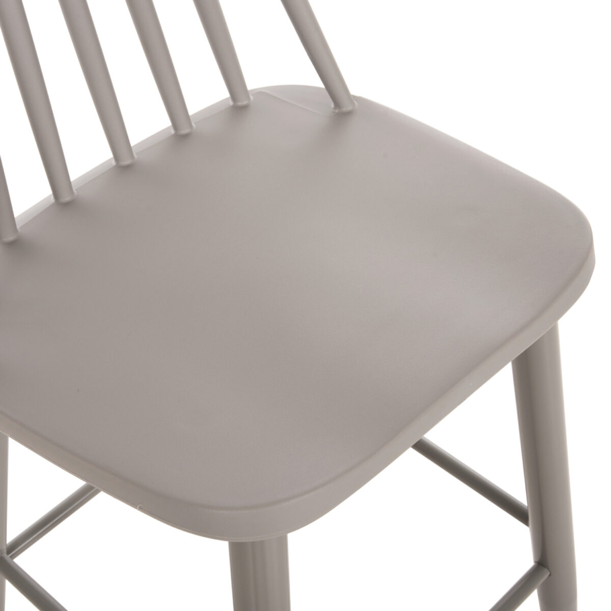 ΣΚΑΜΠΟ ΜΠΑΡ ΨΗΛΟ VANESSA HM8459.20 ΓΚΡΙ PP & ΓΚΡΙ ΜΕΤΑΛ.ΠΟΔΙΑ 47x48,5x107Υεκ. - Image 8