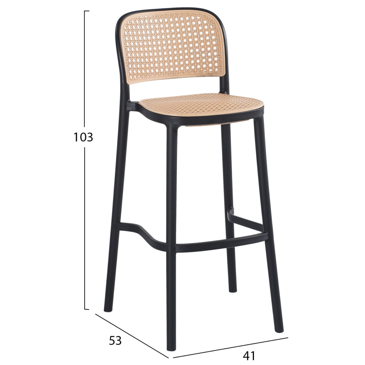 ΣΚΑΜΠΟ ΠΟΛΥΠΡΟΠΥΛΕΝΙΟΥ ΜΑΥΡΟ ΜΠΕΖ HM5939.02 41x53x103Υ εκ. - Image 2