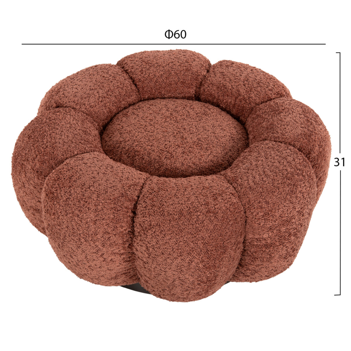 ΣΚΑΜΠΟ ΣΤΡΟΓΓΥΛΟ KRIPP HM9602.02 ΡΟΖ ΜΠΟΥΚΛΕ-ΜΑΥΡΗ ΜΕΤΑΛΛΙΚΗ ΒΑΣΗ Φ60x31Υεκ. - Image 2