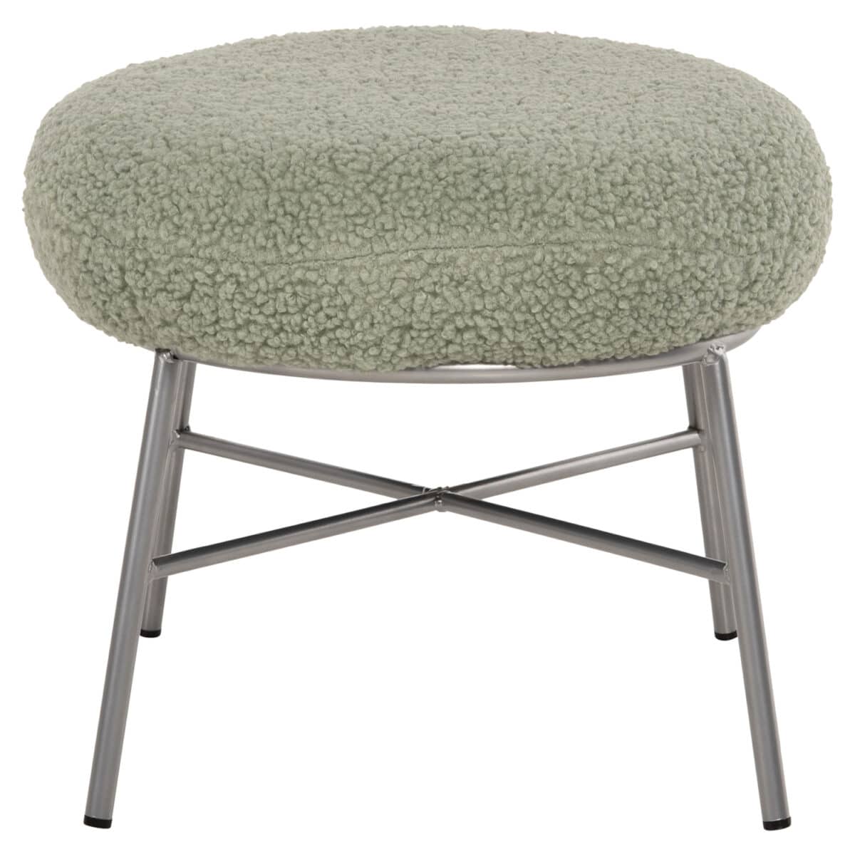 ΣΚΑΜΠΟ ΥΠΟΠΟΔΙΟ TRUDI HM8640.27 ΜΠΟΥΚΛΕ ΦΥΣΤΙΚΙ ΜΕ ΑΣΗΜΙ ΒΑΣΗ 56x47x40Υ εκ. - Image 3