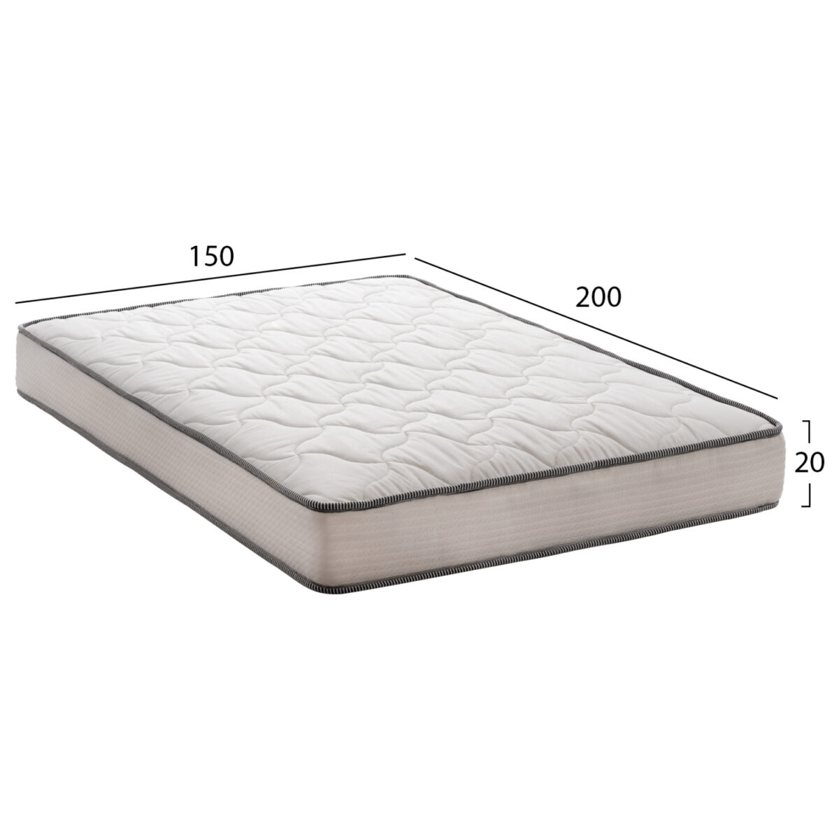 ΣΤΡΩΜΑ DREAMTOPIA ΣΕΙΡΑ ATLAS HM654.150 BONNELL SPRING 150x200x20Y εκ. - Image 2