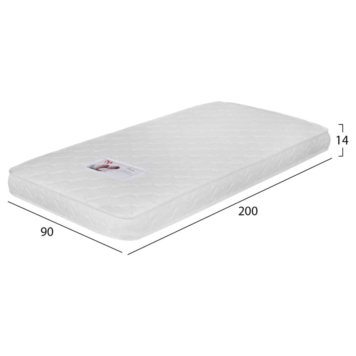 ΣΤΡΩΜΑ ΑΦΡΟΥ ΧΩΡΙΣ ΕΛΑΤΗΡΙΑ JORDY 90X200x15Y-- HM374.10  (ROLL PACKING) ΛΕΥΚΟ - Image 2