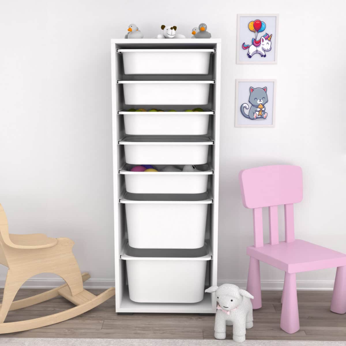 ΣΥΡΤΑΡΙΕΡΑ SANI HM18213.01 ΜΕΛΑΜΙΝΗ ΣΕ ΛΕΥΚΟ-7 ΛΕΥΚΑ ΣΥΡΤΑΡΙΑ P.E. 45,5x30x122Υεκ - Image 4