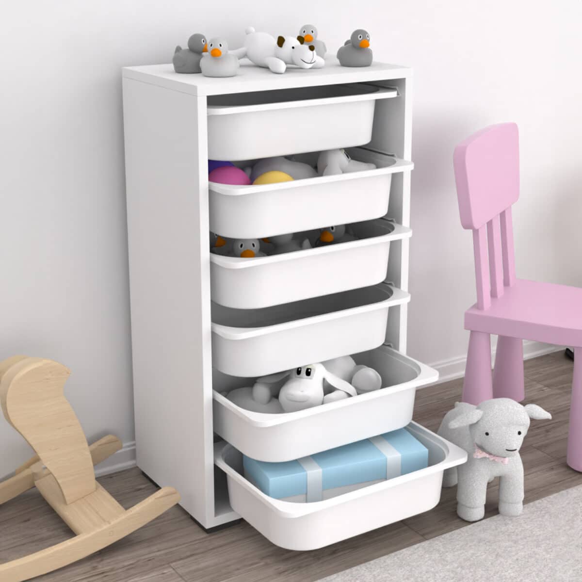 ΣΥΡΤΑΡΙΕΡΑ SANI HM18215.01 ΜΕΛΑΜΙΝΗ ΣΕ ΛΕΥΚΟ-6 ΛΕΥΚΑ ΣΥΡΤΑΡΙΑ P.E. 45,5x30x83Υεκ - Image 4