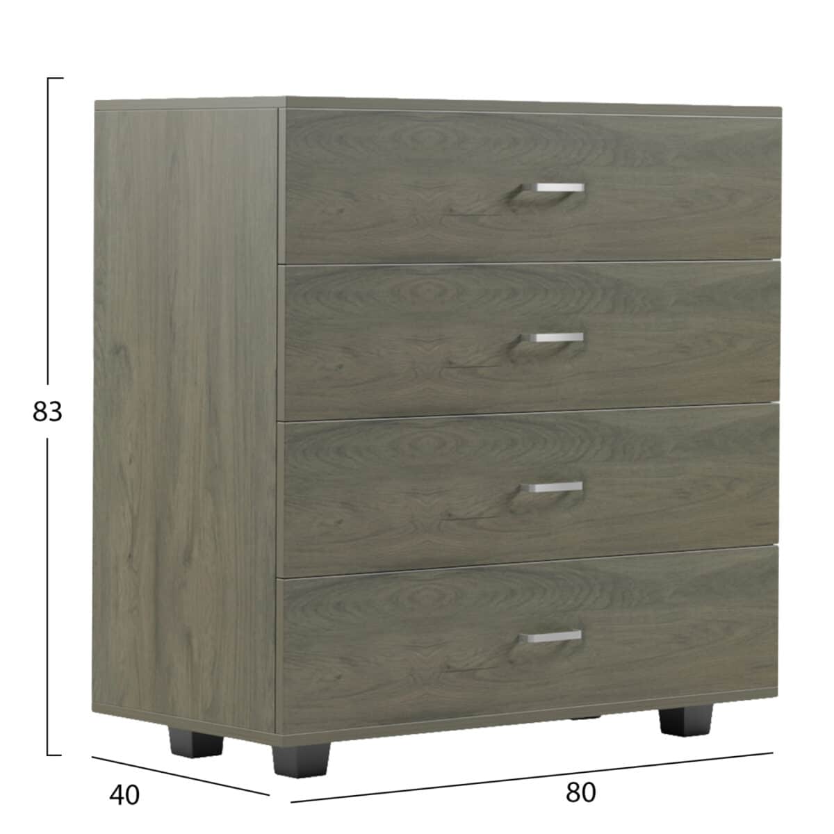 ΣΥΡΤΑΡΙΕΡΑ ΜΕΛΑΜΙΝΗΣ THORG ME 4 ΣΥΡΤΑΡΙΑ DARK OLIVE HM8996.05 80x40x83Υεκ. - Image 2