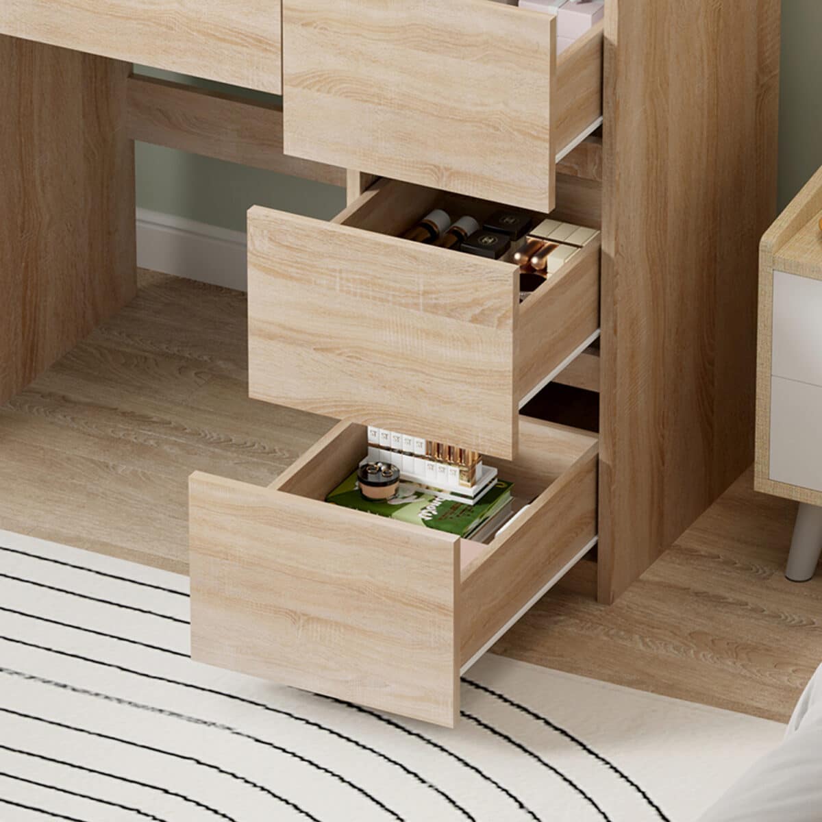 ΤΟΥΑΛΕΤΑ ΜΕ ΦΩΤΙΣΜΟ LED & ΣΥΡΤΑΡΙΑ KEITLIN HM2499.01 ΜΕΛΑΜΙΝΗ ΣΕ SONAMA 80x40x140Υεκ - Image 5