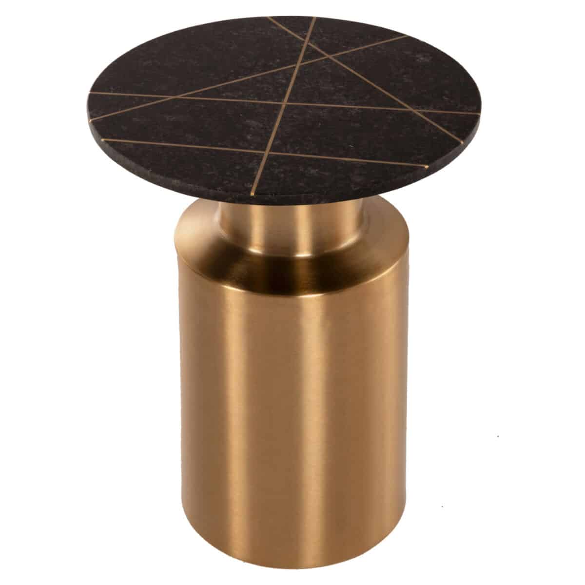 trapezaki-boithitiko-fb99675-metallo-chr-2 ΤΡΑΠΕΖΑΚΙ ΒΟΗΘΗΤΙΚΟ CLAYDEE HM9675 ΜΕΤΑΛΛΟ ΧΡΥΣΟ-ΜΑΥΡΟ ΜΑΡΜΑΡΟ ΤΟΠ Φ41x54,5Υεκ. - Image 3