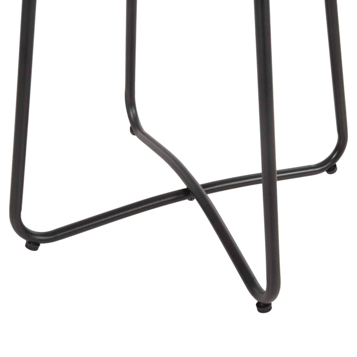 ΤΡΑΠΕΖΑΚΙ GERRY HM5717.11 ΜΕ WICKER ΜΠΕΖ-ΜΑΥΡΟ ΜΕΤΑΛ.ΣΚΕΛΕΤΟ 50x50x47,5Υεκ. - Image 6