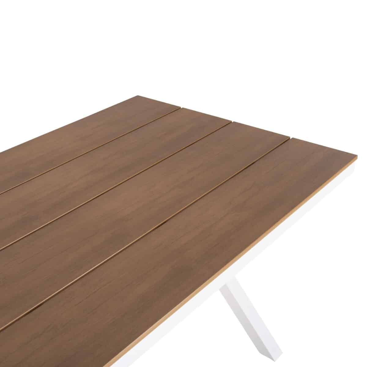 ΤΡΑΠΕΖΙ ΑΛΟΥΜΙΝΙΟΥ ΟΡΘΟΓΩΝΙΟ TAWNEE HM6037.02 ΛΕΥΚΟ-POLYWOOD ΦΥΣΙΚΟ 150x89,5x73Υεκ - Image 6