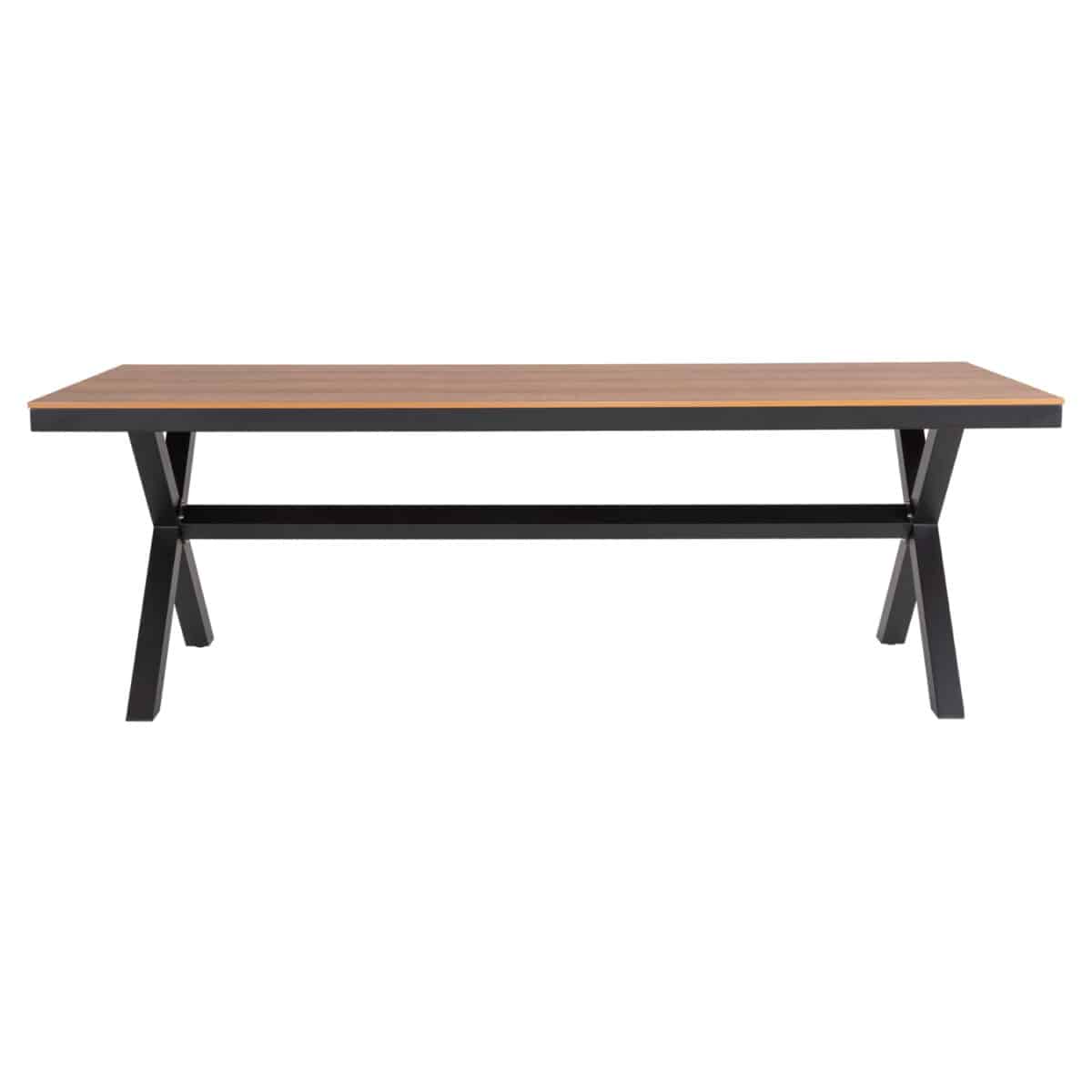 ΤΡΑΠΕΖΙ ΑΛΟΥΜΙΝΙΟΥ ΟΡΘΟΓΩΝΙΟ TAWNEE HM6039.01 ΑΝΘΡΑΚΙ-POLYWOOD ΦΥΣΙΚΟ 219,5x89,5x73Υ - Image 3