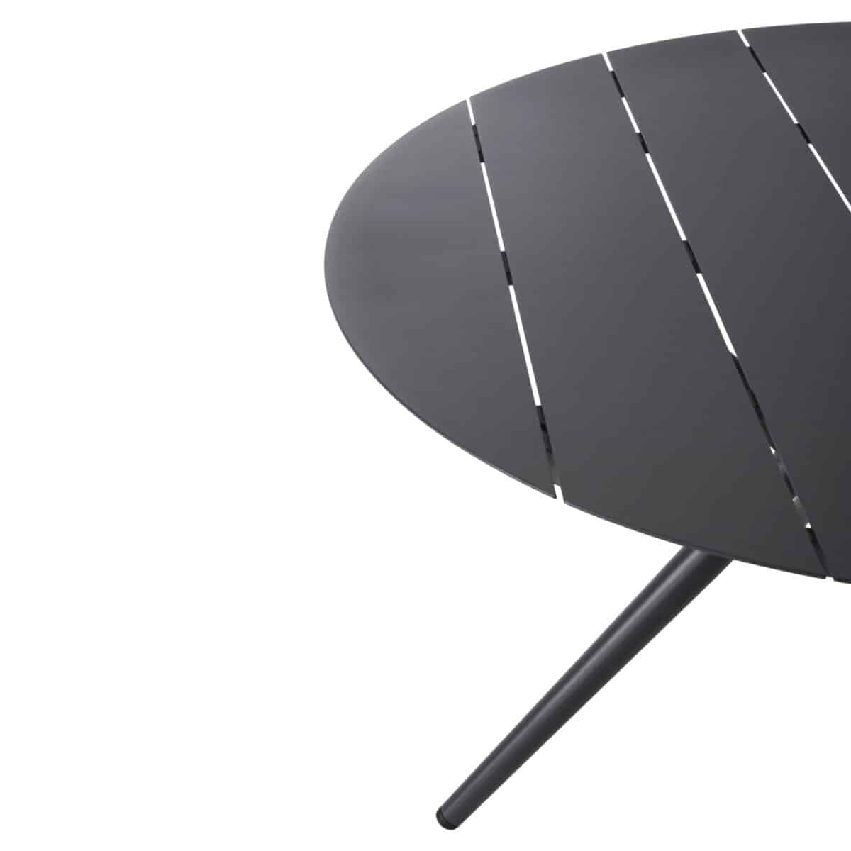 ΤΡΑΠΕΖΙ ΑΛΟΥΜΙΝΙΟΥ ΣΤΡΟΓΓΥΛΟ HIGER HM6061.03 ΑΝΘΡΑΚΙ Φ126Χ73Υεκ. - Image 6