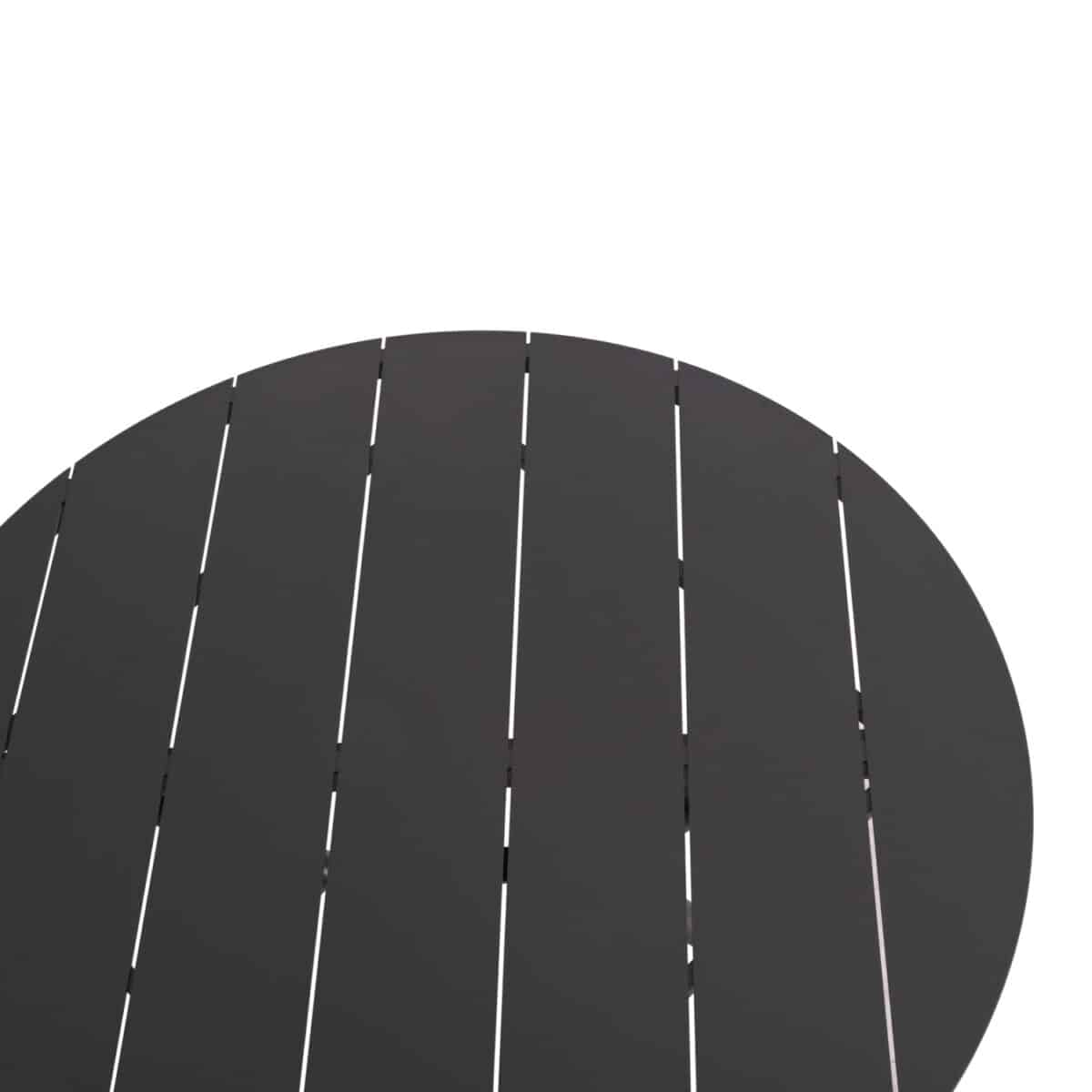 ΤΡΑΠΕΖΙ ΑΛΟΥΜΙΝΙΟΥ ΣΤΡΟΓΓΥΛΟ HIGER HM6290.01 ΓΚΡΙ Φ126x74Υεκ. - Image 5