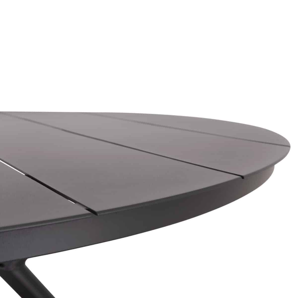 ΤΡΑΠΕΖΙ ΑΛΟΥΜΙΝΙΟΥ ΣΤΡΟΓΓΥΛΟ HIGER HM6290.01 ΓΚΡΙ Φ126x74Υεκ. - Image 6