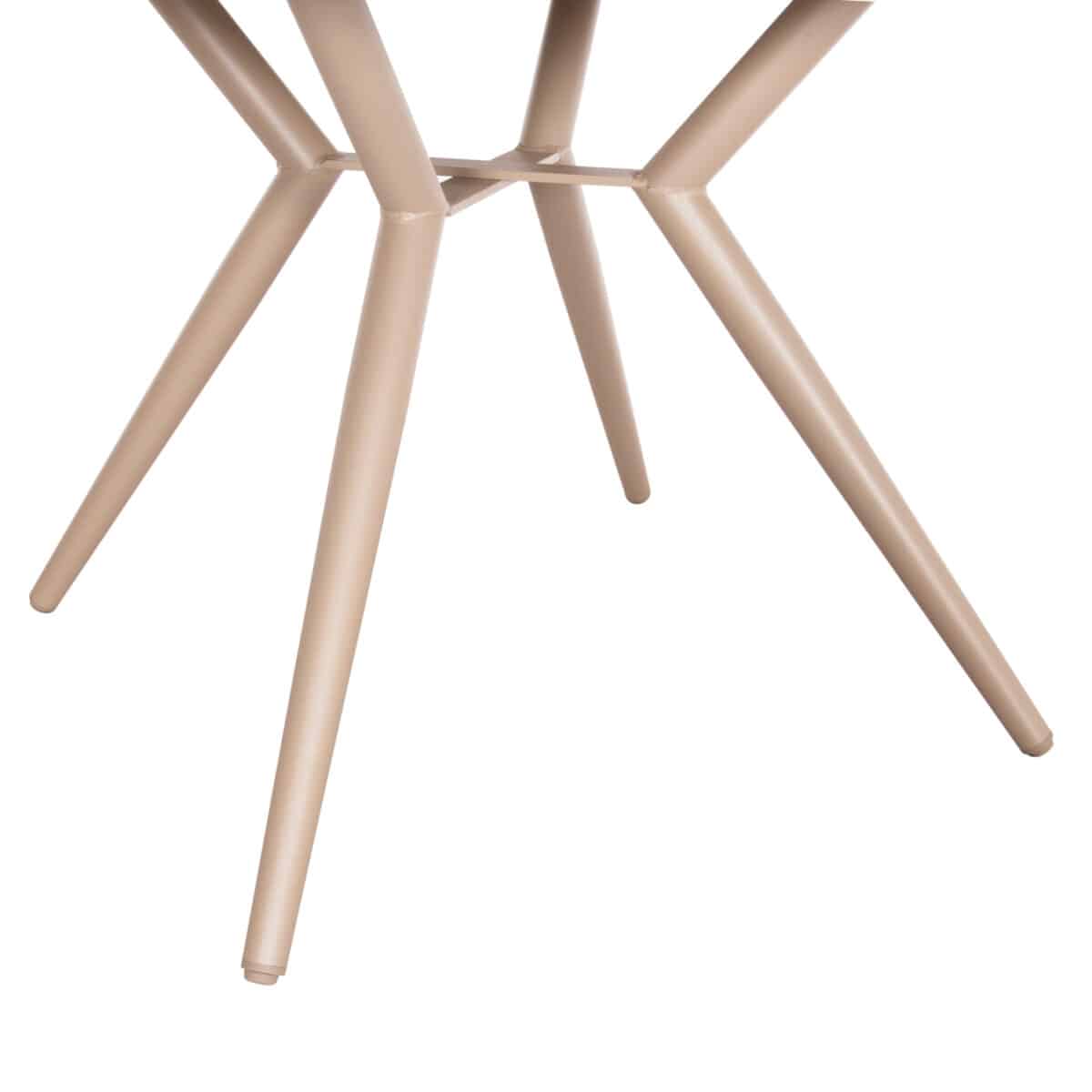 ΤΡΑΠΕΖΙ ΑΛΟΥΜΙΝΙΟΥ ΣΤΡΟΓΓΥΛΟ HIGER HM6290.04 ΚΑΠΟΥΤΣΙΝΟ Φ126x74Υεκ. - Image 7