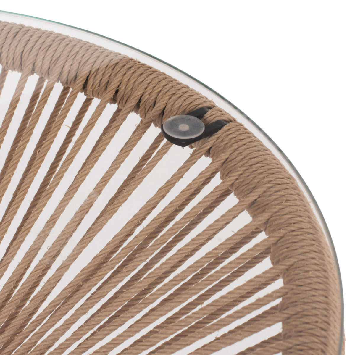 ΤΡΑΠΕΖΙ ΒΟΗΘΗΤΙΚΟ ALLEGRA ΜΑΥΡΟ ΜΕΤΑΛΛΟ  ME TWISTED WICKER ΦΥΣΙΚΟ HM5873.01 Φ47Χ45Υεκ. - Image 6