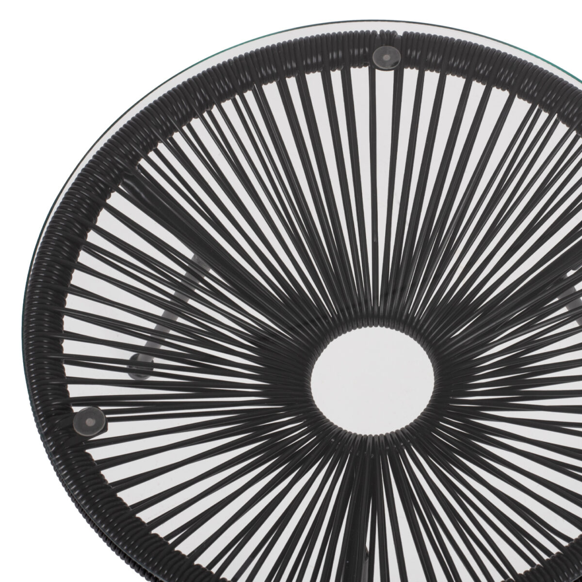 ΤΡΑΠΕΖΙ ΒΟΗΘΗΤΙΚΟ ALLEGRA ΕΠΑΓΓΕΛΜ. ΜΕΤΑΛΛΟ ΜΑΥΡΟ RATTAN ΜΑΥΡΟ HM5874.01 Φ47x45Yεκ. - Image 4