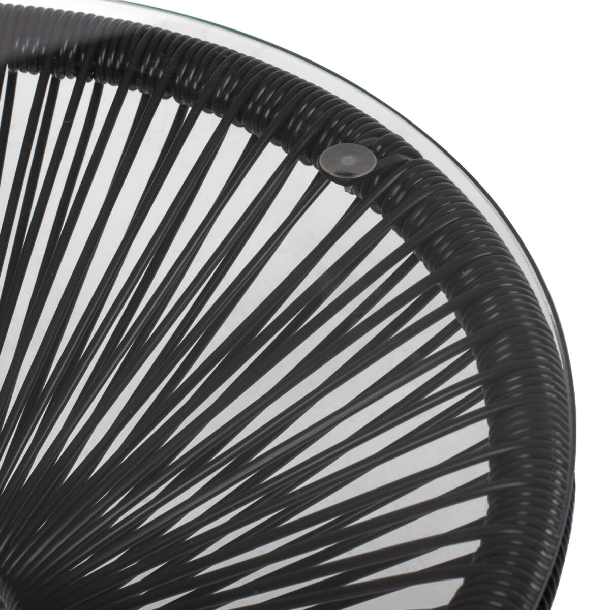 ΤΡΑΠΕΖΙ ΒΟΗΘΗΤΙΚΟ ALLEGRA ΕΠΑΓΓΕΛΜ. ΜΕΤΑΛΛΟ ΜΑΥΡΟ RATTAN ΜΑΥΡΟ HM5874.01 Φ47x45Yεκ. - Image 6