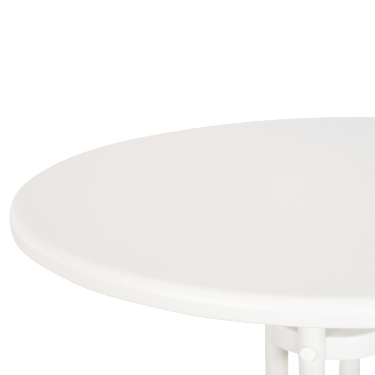 ΤΡΑΠΕΖΙ ΕΞ.ΧΩΡΟΥ ΣΤΡΟΓΓΥΛΟ LINO HM5973.02 ΜΕΤΑΛΛΙΚΟ ΛΕΥΚΟ Φ60x70Υεκ. - Image 5