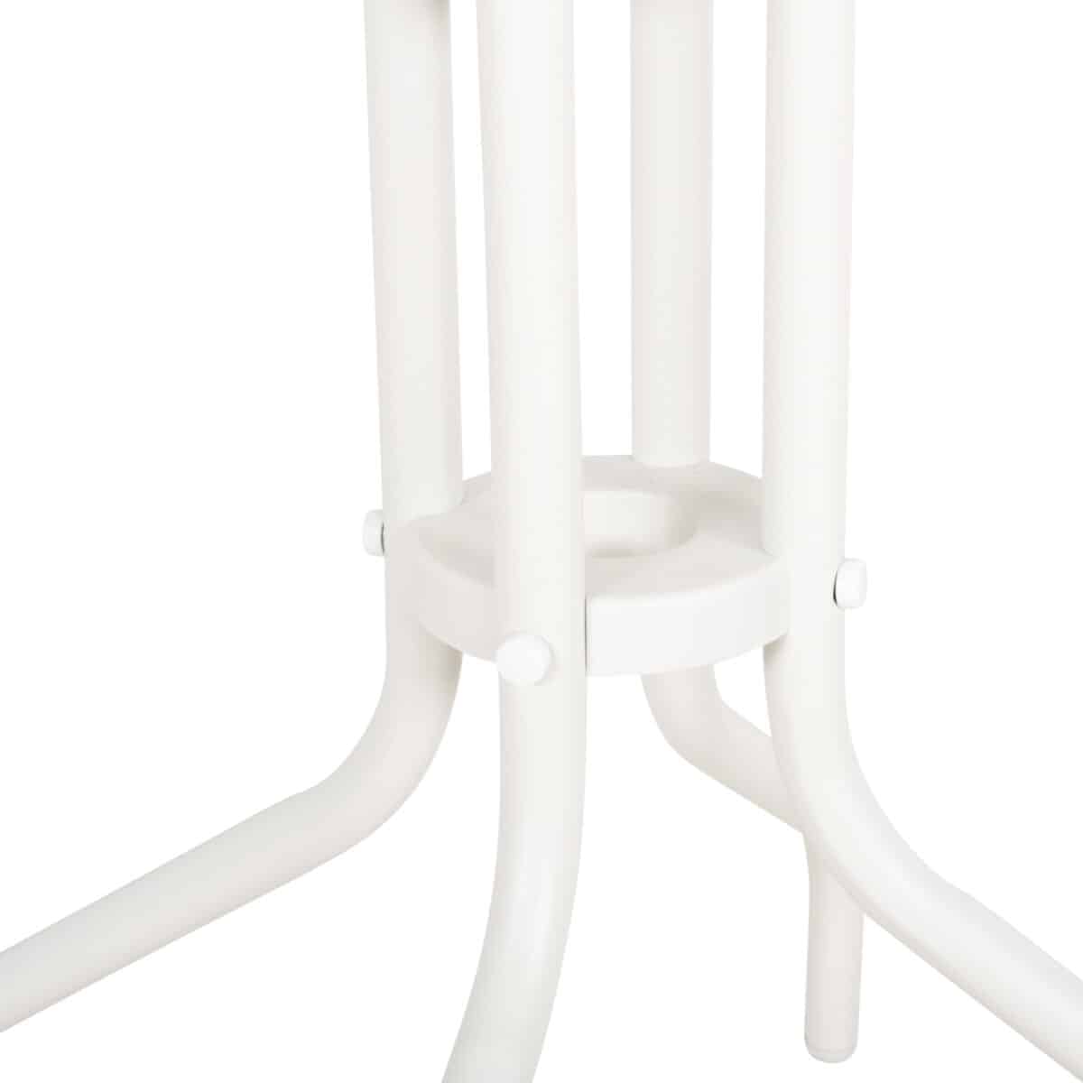 ΤΡΑΠΕΖΙ ΕΞ.ΧΩΡΟΥ ΣΤΡΟΓΓΥΛΟ LINO HM5973.02 ΜΕΤΑΛΛΙΚΟ ΛΕΥΚΟ Φ60x70Υεκ. - Image 6